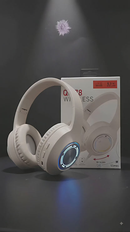 QC-M3 wireless foldable Headphone |RGB LIGHTS | high quality sound| foldable